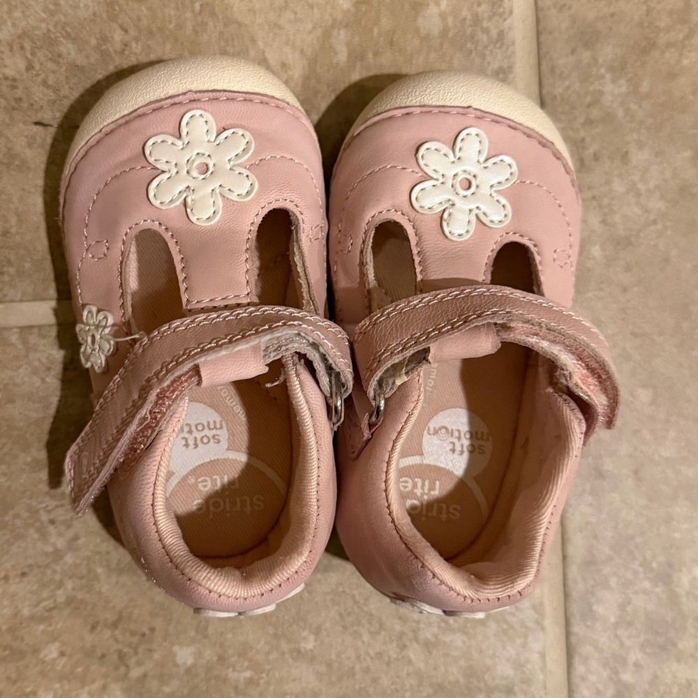 Stride Rite Pink Floral Baby Shoes